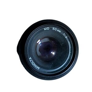 Minolta MD 50mm f/2 Prime Lens Manual Focus MD Mount Japan Black 49mm Filter